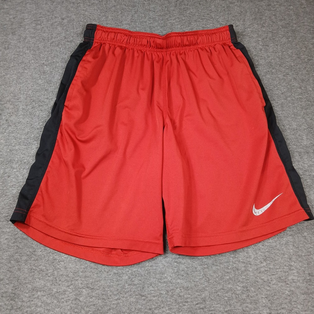 Nike Dri-FIT Shorts Mens Medium Red Black Athletic Basketball 371638-649